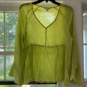 Counterparts sheer flowy boho top. Size M